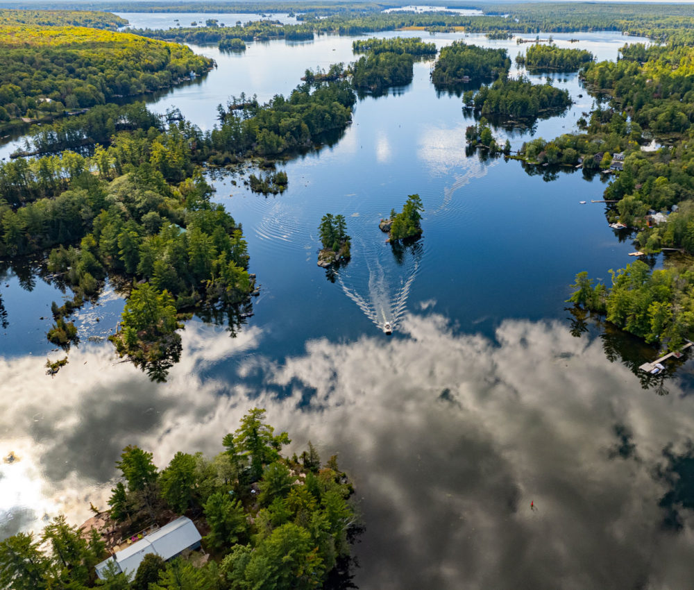Aerial view of Lovesick Lake