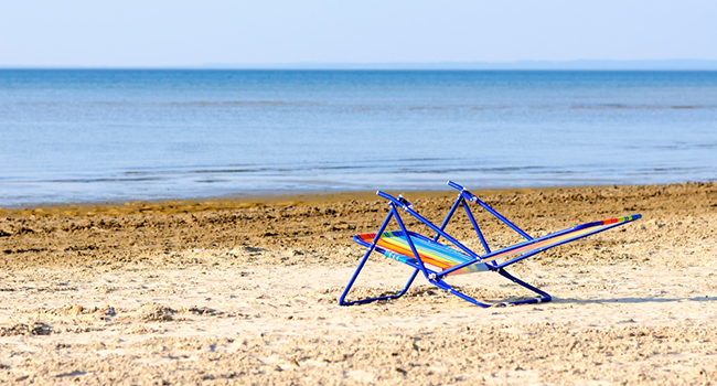 Beach chair at Wasaga Beach